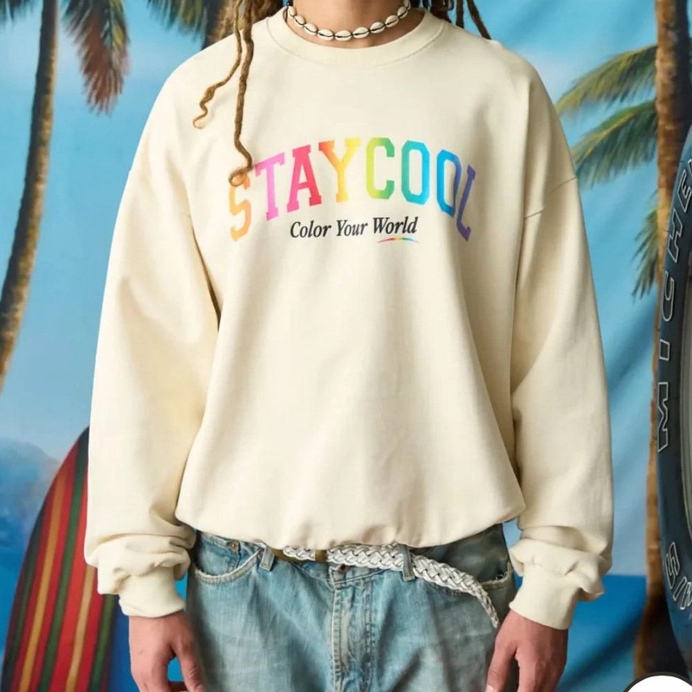Gallery Streetwear Stay Cool NYC color your world sweatshirt size XL